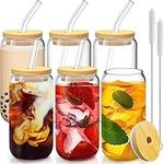 6 Pcs Drinking Glasses with Bamboo 