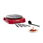 Moulinex Accessimo PY312511 Party Crepe Pancake Set Non-Stick Thermoplastic Insulation System, red