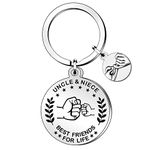 QMVMV To My Uncle Aunt and Nephew Niece Keychring Best Friend for Life Key Chains Gifts for Birthday Christmas Presents (Uncle Niece)