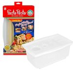 Microwave Spaghetti Cooker -The Original Fasta Pasta Family Size- Quickly Cooks up to 8 Servings- No Mess, Sticking, or Waiting for Water to Boil- Perfect Al Dente Pasta Every Time