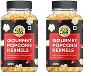 5:15PM Popcorn Kernel Seeds– Big Size Gourmet Pop Corn Kernels Imported from USA | High Expansion, A Grade Makkai Popcorn – 400g (Pack of 2)