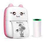 PeriPeri C6 Mini Thermal Printer (1Year Warranty) Inkless Bluetooth Pocket Printer for Prints Picture List Memo Receipt Tags Barcode Labels Compatible with iOS, Android (Pink)