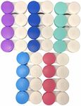 SUUM Coloured Contact Lens Holders, 20 Pieces in 5 Different Colours, Case for Contact Lenses, 20 Pieces in 5 Colours, Multicoloured