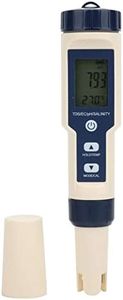 Real Instruments Water Quality Tester, 5 in 1 Function Water Quality Testing Meter PH Salinity TDS EC Tester With Backlight For Aquaculture, Drinking Water, Pool