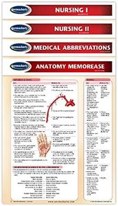 Permacharts Nursing Quick Reference Guides - 4 Chart Bundle - Medical Study Guides