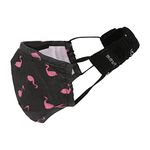 PureMe Kids Cotton Reusable N95 Anti Pollution Cloth Mask with 2 PM 2.5 Filters and Detachable Head Band without Valve (Pink, Flamingo, Medium), Pack of 1