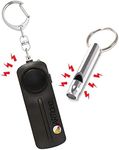 Personal Alarm Keychain Kit, Safe Sound Personal Alarm with LED Lights, Emergency Stainless Steel Whistle for Difficult Situations, 130 dB Safesound Ring Alarm Security Kit – Ideal for Women