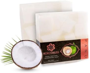 Panu Noce di Cocco Soap - Sapone da doccia vegano per tutti i tipi di pelle - Sapone naturale come gel doccia solido e shampoo solido - Pezzo di doccia naturale - Sapone senza animali