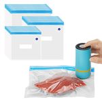 Inkbird Electric Vacuum Sealer Food Vacuum Sealer Machine（50Kpa）with 30 Pack Sous Vide Bags Reusable Food Storage Bags Used for Anova, Joule Sous Vide Machines