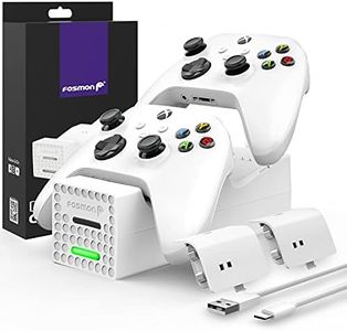 Fosmon Dual 2 Controller Charger Station with 2X 2400mWh Rechargeable Battery Pack Compatible with Xbox Series X/S Controllers (Not for Xbox One/360)