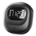 OnLyee Small Vibrating Alarm Clock for Bedroom, 3 Wake Up Modes, Adjustable Volume, Type-C Charger, Dual Alarm Clocks, Snooze, 12/24H, DST, 30s Backlight, Multifunction Clock for Travel, School