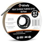 Wirefy 5/16" Heat Shrink Tubing - 4:1 Ratio - Adhesive Lined - Marine Grade Heat Shrink - 50 Feet Roll - Black