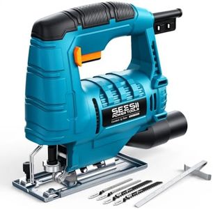 SEESII Corded Jigsaw, 500W Electric Jig Saw Power Saw with 4 Blades