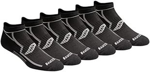 Saucony Men's Multi-pack Bolt Performance Comfort Fit No-Show Socks, Black Assorted (6 Pairs), Shoe Size: 8-12, Medium-Large