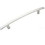 Aviano - 5 Pack Modern Curved Subtle Arch Handle Pull (7 1/2" Hole Center, Satin Nickel)