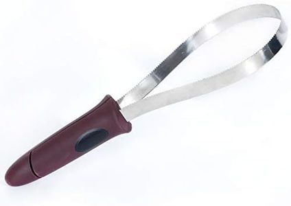 BOTH WINNERS Dual-Sided Shedding Blade with Stainless Steel Blade De-Shedding Tool for All Dog Coat Types- Soft Touch Grip (Burgundy)