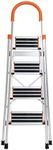 soges Aluminum Step Ladder Lightweight Multi Purpose Portable Folding Home Ladder 4 Step,JF-004-CA