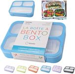 kinsho Bento Lunch Boxes for Kids, Teens, Adults, Girls, Boys (Blue Large 1 Pack)