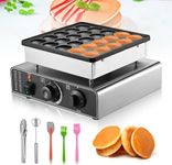 Mini Pancakes Maker LIVOSA Muffin Machine 25pcs 110V Household Electric Pancake Machine with Accessories Kitchen Appliances for Muffins and Pancakes