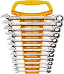 GearWrench 9412 8-19 mm Ratcheting Combination Wrench Set, Metric,12 Piece