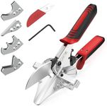 GARTOL Ratchet Miter Shears for Angular Cutting Molding Crafting, Quarter Round Cutting Tool, Multi Angle Miter Cutter Hand Tool Set, Come with Flat Anvil, 90° Anvil, Dowel Anvil, PVC Anvil and Blade