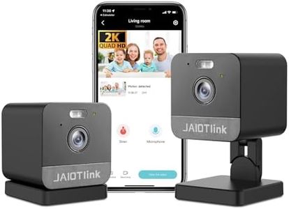 JAIOTlink 2K 2.4G/5G Dual-Band Security Camera Indoor, Plug-in Cameras for Home Security, Baby/Pet WiFi Camera with Phone App, Smart Night Vision, Motion Detection, 2-Way Talk, 2-Pack