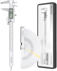 Proster Digital Vernier Caliper 8inch - Stainless Steel Caliper Electronic for Length Width Depth Inner Diameter Outer Diameter, with Feeler Gauge