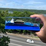 ESTAMINE Liquid Wave Cruise Ship Decoration,Titanic,Cruise Ship That No Longer Sinks, for Car Dashboard Decorative Showpiece/Idol, Paperweight, Home Decor Decoration & Gifting Purpose