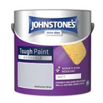 Johnstone's - Washable Paint - Manhattan Grey - Matt Finish - Emulsion Paint - Highly Durable - Stain Resistant - Non Toxic & Low Odour - 12m2 Coverage per Litre - 2.5L