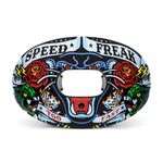 Battle Sports Oxygen Football Mouthguard - Football Mouth Guard with Strap, Superior Airflow & Better Performance, Maximum Breathability, Works with Braces - Speed Freak/Multicolor