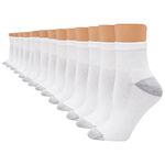 Hanes womens Value, Ankle Soft Moisture-wicking Socks, Available in 10 and 14-packs, White - 14 Pack, 5-9