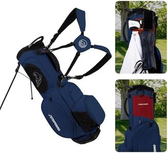 Stripebird Golf Stand Bag with Hub for Magnets (Blue) - 4 Way Full-Length Dividers Golf Club Bag - Flexfit Rotatable & Adjustable Dual Straps - Lightweight Golf Bag Stand - Golf Bags for Men