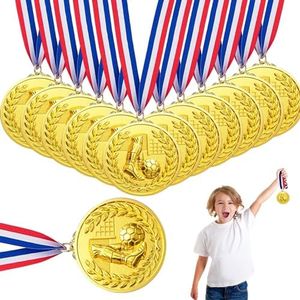 Xlong 12 Piezas Medallas De Futbol para Niños,Medallas Premios Futbol Metal,Medallas Metal para Niños,Medallas De Fútbol,Medallas Doradas Premios Futbol Metal,Medallas Metal (Fútbol)