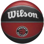 WILSON NBA Team Tribute Basketball - Toronto Raptors, Size 7-29.5", Black/Red