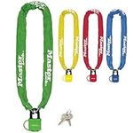 MASTER LOCK Bike Chain Lock with Padlock [Key] [90 cm Chain] [Random Color] 8390EURDPROCOL - Ideal for Bike, Electric Bike, Mountain Bike, Road Bike, Folding Bike