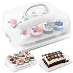 VGOODALL Cake Carrier with Lid, Whi