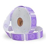 L LIKED Smile Single Raffle Tickets, 1000 Tickets per Roll, Purple