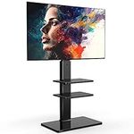 FITUEYES Swivel TV Stand with 3 She
