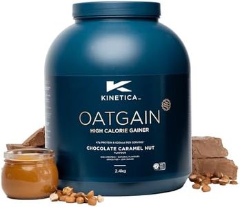 Kinetica Oatgain, Weight Gainer, Chocolat Caramel et Noix, Protéines en poudre pour renforcement musculaire, 15 Portions, 600+ kcals, protéines de lactosérum de l’UE, 13 Vitamines, pot de 2,4kg