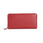 BROWN BEAR Leather Women RFID Blocking Wallet(red)