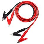 Dual Alligator Clips Electrical Test Leads,Insulation Car Battery Test Lead, for Multimeter Leads, 1000 V/MAX 20A,Jumper Wires Alligator Clips Length 3.3 ft/1m 2 Pcs (Black & Red）…