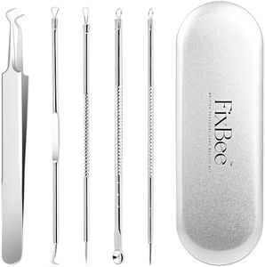 Professionali Rimozione punti neri, 5 pezzi set di rimozione dell'acne, togli punti neri schiaccia brufoli zit incarniti naso Punti Bianchi, acciaio inossidabile blackhead remover attrezzo punti neri