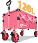 Wagon with Brakes, Foldable Cart wi