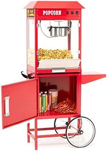 Garvee 8 OZ Popcorn Machine with Cart, [3 Mins Get 60 Cups] [Durable] [Professional] [Easy Cleaning] Commercial Popcorn Machine Cart, Old Fashion Movie Theater Style- Red