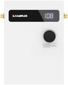 CAMPLUX Tankless Water Heater Electric 8kW 240 Volt, On Demand Instant Hot Water Heater with Self-Modulating Save Energy, Point-of-Use Side Water Connection for Easier Installation, ETL Certificated