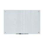 U Brands Glass Dry Erase Board, 35 x 23 Inches, White Frosted Surface, Frameless