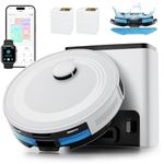 Lefant Robot Vacuum and Mop,75-Day Self-Emptying,6000Pa Powerful Suction,Customized Cleaning,Home Mapping,140 Min Runtime,Roller Brush for Carpet,2.4G/5G WiFi/Alexa/APP/iWatch,M2 Plus