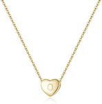 Gold Initial O Heart Necklace Daint