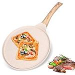 KRETAELY Crepe Pan Nonstick Dosa Pan Pancake Frying Pan with Granite Coating 10.5 inch Pancake Pan PFOA Free