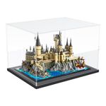 Nynelly Acrylic Display Case for Lego 76419 21060 Thickened Clear Acrylic Display Box for Collectibles Countertop Display Case for Action Figures Model Toy Dustproof Showcase(Black Base)